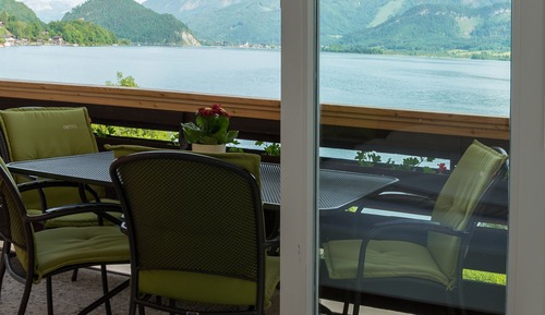 Habitación básica doble, balcón, vistas al lago
