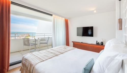 Habitación tradicional doble, balcón, vistas al mar