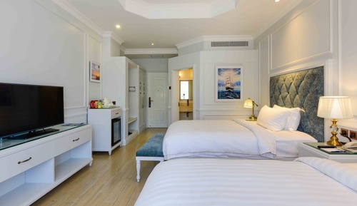 Habitación Deluxe con 2 camas individuales, vistas al jardín