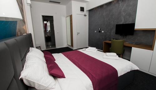 Habitación doble, 1 cama de matrimonio con sofá cama, balcón, vistas al mar