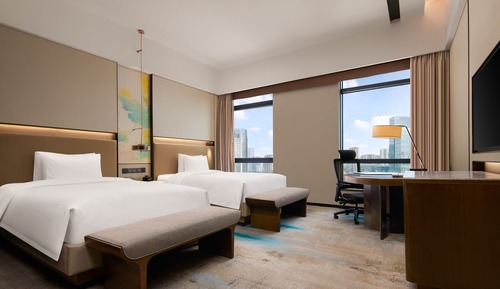 Habitación ejecutiva, 2 camas dobles, no fumadores, vistas a la ciudad