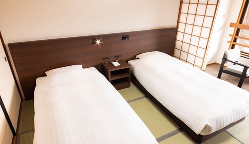 Habitación de estilo japonés con dos camas individuales, no fumadores (with 8 Tatami, No Bath)