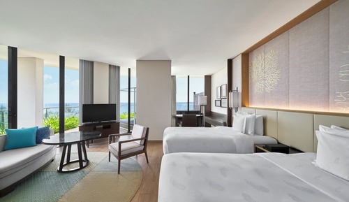 Suite junior, 2 camas individuales, balcón, vistas al mar