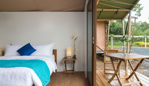 Cabaña, 1 cama de matrimonio, no fumadores, baño privado (Kamalig Reyna)