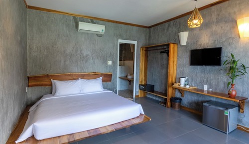 Habitación Grand doble, 1 cama de matrimonio grande, vistas al mar (Bungalow Deluxe Seaview 2)