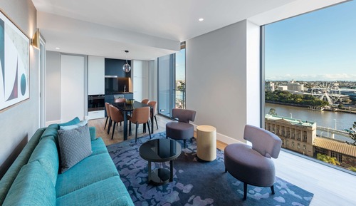 Apartamento Premier, 2 habitaciones, balcón, vistas al río