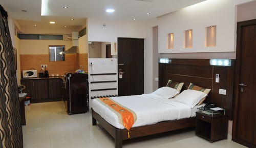 Suite estudio Deluxe, 1 cama de matrimonio, accesible para personas con discapacidad, cocina básica