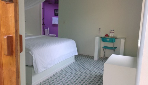 Bungalow Deluxe, 1 cama de matrimonio grande, vistas al jardín