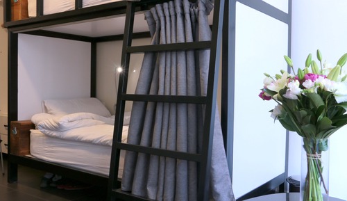 Shared Dorm (Men): 1 room: 6 single bunk beds for 6 persons, with 1 sharing bathroom