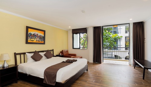 Habitación Deluxe doble, balcón, vistas al jardín