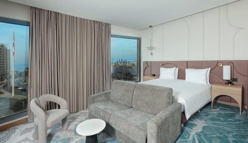 Habitación Premium, 1 cama de matrimonio grande con sofá cama, vistas al mar
