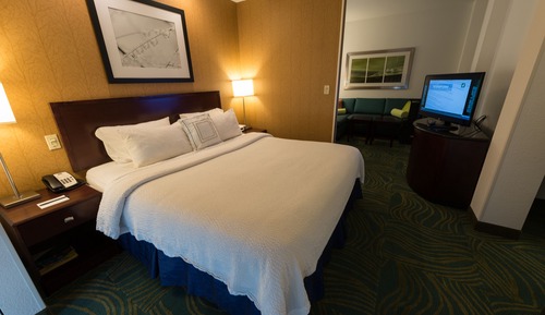 Estudio, 1 cama de matrimonio grande con sofá cama (Mobility/Hearing Access, Roll-in Shwr)