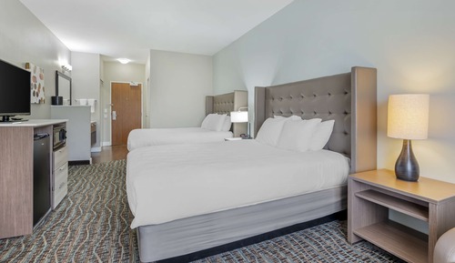Habitación estándar, 2 camas de matrimonio, no fumadores, frigorífico y microondas