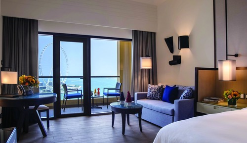 Habitación, 1 cama de matrimonio grande, balcón, vistas al mar (Ain Dubai)