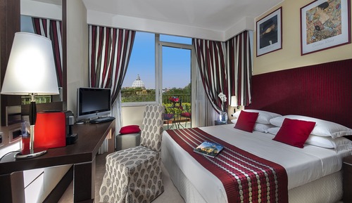 Camera Superior con letto matrimoniale o 2 letti singoli, vista città con terrazza