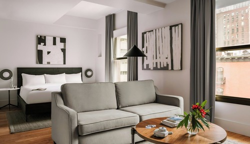 Habitación, 1 cama de matrimonio grande con sofá cama