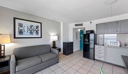 Suite, 2 camas dobles, cocina, frente al mar (with Sofabed)