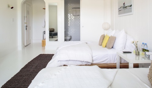 Habitación doble, 2 camas dobles, vistas al jardín