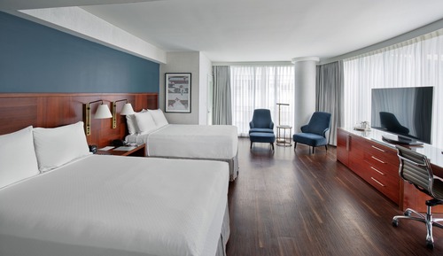 Suite junior, 2 camas dobles, en esquina (View)