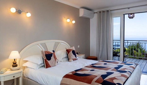 Habitación estándar doble, 1 cama de matrimonio, terraza, vistas al mar