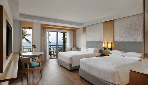 Habitación, 2 camas dobles, no fumadores, vistas al mar (Larger Guest room)