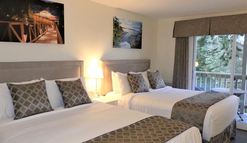 Habitación Deluxe doble, 2 camas de matrimonio, balcón, vistas al mar