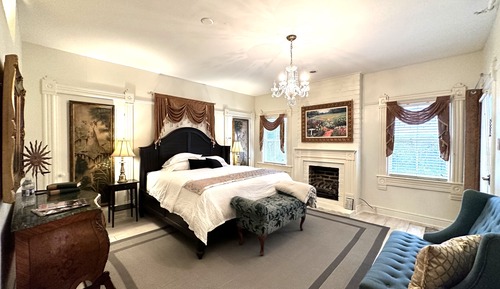 Habitación romántica, 1 cama de matrimonio grande, vistas al jardín