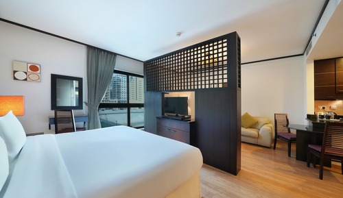 Estudio, 1 cama de matrimonio grande