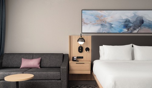 Habitación, 1 cama de matrimonio grande con sofá cama