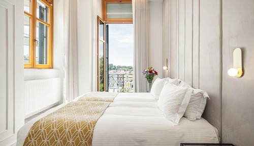 Habitación clásica doble, balcón, vistas al jardín