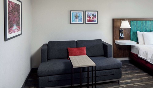 Habitación, 1 cama de matrimonio grande con sofá cama, no fumadores, frigorífico y microondas