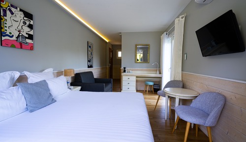 Habitación doble, terraza, vistas al jardín
