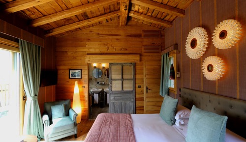 Cabaña Deluxe, 1 cama doble, vistas a la montaña