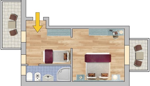 Suite, terraza