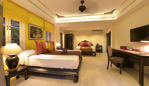 Gold Antique Downstairs Room with Forest View