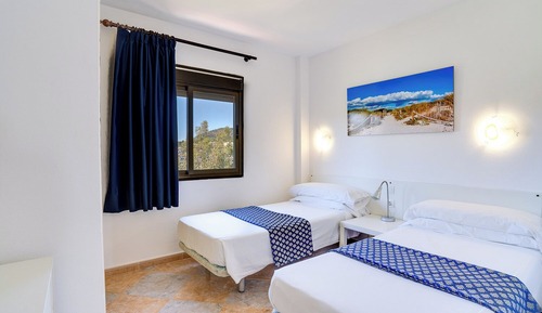 Apartamento familiar, 1 habitación, vistas al mar, junto a la playa