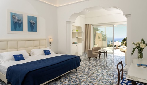 Habitación, 1 cama de matrimonio grande con sofá cama, terraza (Prestige Junior Suite with terrace)