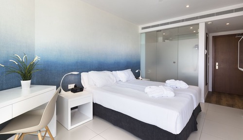 Habitación Premium doble de uso individual, balcón, vistas parciales al mar (Swin-up)