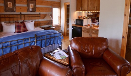 Cabaña estándar, 1 cama de matrimonio grande, bañera de hidromasaje (Pet Friendly)