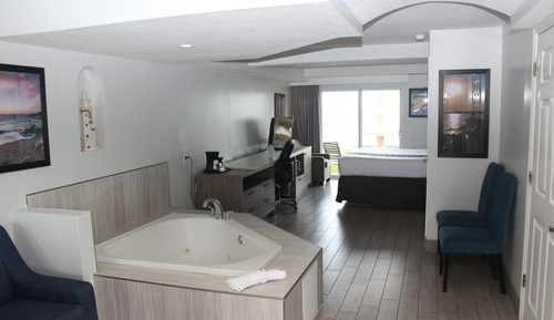 Habitación, 1 cama de matrimonio grande, no fumadores, frente al mar (Jetted Tub)