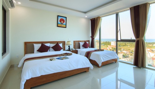 Habitación triple Deluxe, 1 habitación, no fumadores, vistas al mar