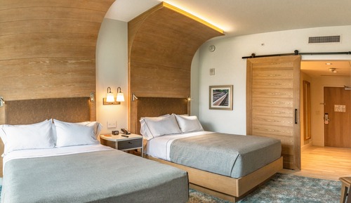Habitación, 2 camas de matrimonio, vistas a la ciudad