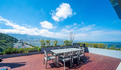 Habitación de lujo, 1 cama de matrimonio grande, con vistas (180 Degree Erhai View Luxury Bath)