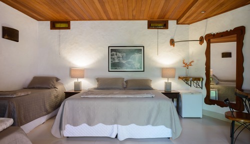 Habitación cuádruple Confort, patio, en la zona del jardín