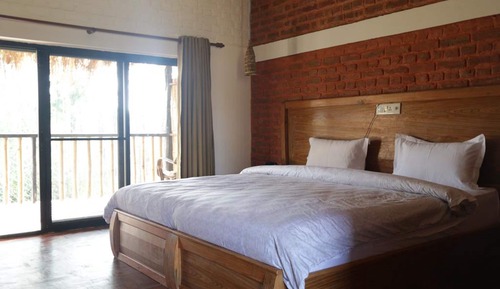 Casa de campo Deluxe, 1 cama de matrimonio, vistas al parque, en la zona del patio