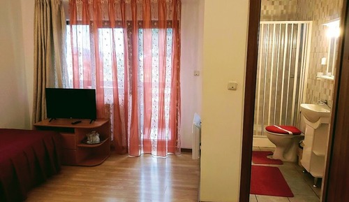 Habitación económica doble de uso individual, dormitorio mixto, vistas al jardín