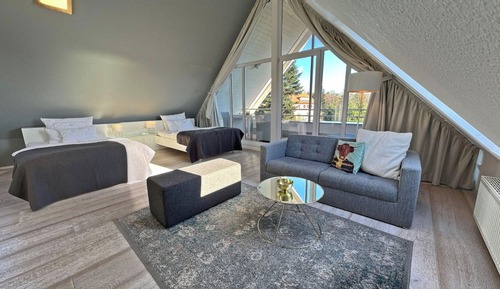 Suite estudio junior, balcón, vistas al lago