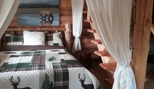 Cabaña estándar, 1 cama de matrimonio, no fumadores, vistas al lago