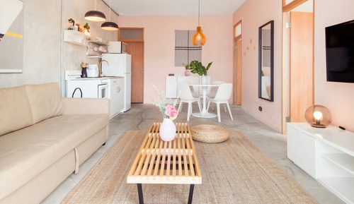 Apartamento, 2 habitaciones, cocina básica, planta baja