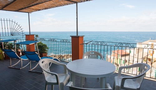 Habitación doble superior, 1 cama de matrimonio, terraza, vistas al mar
